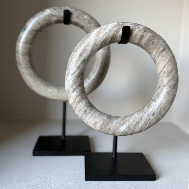 Marmeren ring - Bruin/Beige