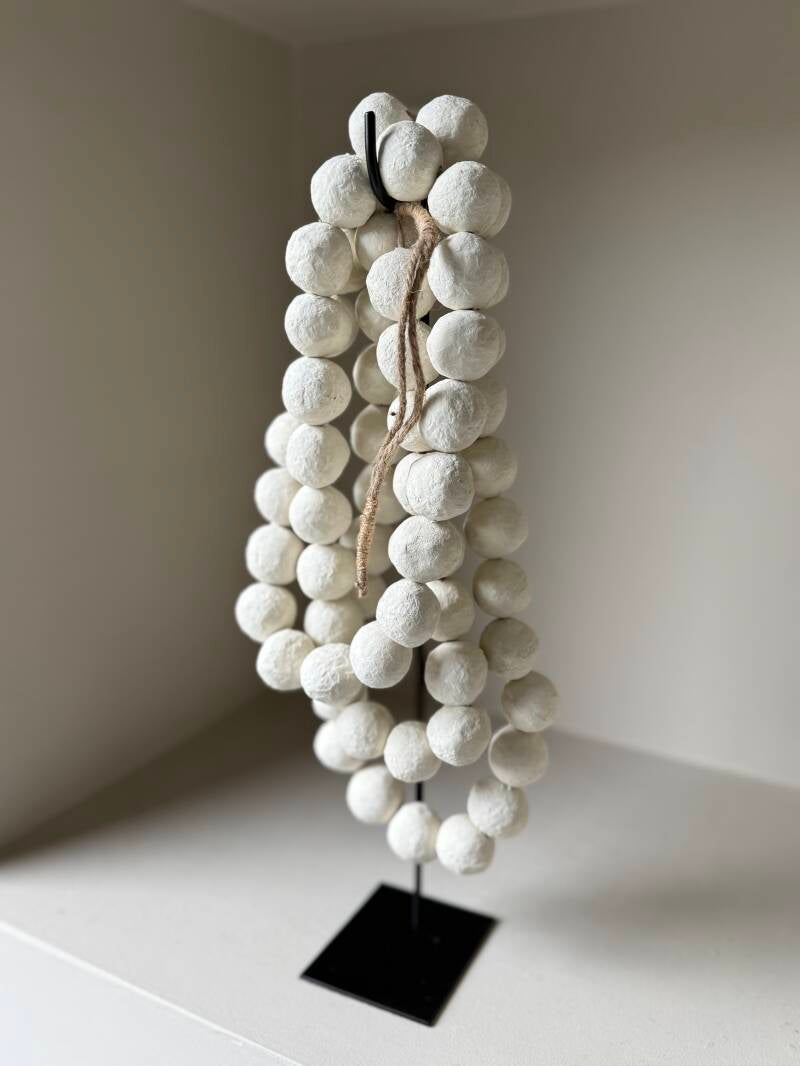Cotton Balls Ketting wit