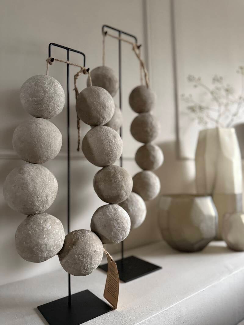 Cotton Balls Ketting Beige - 2 maten