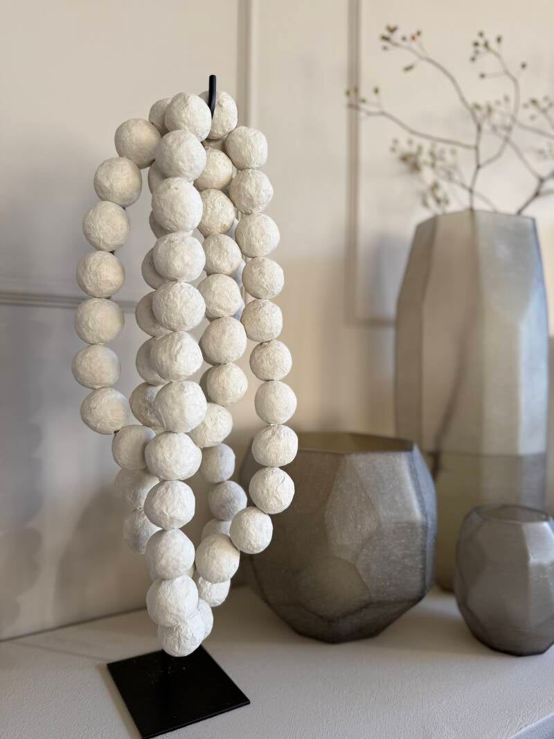 Cotton Balls Ketting wit