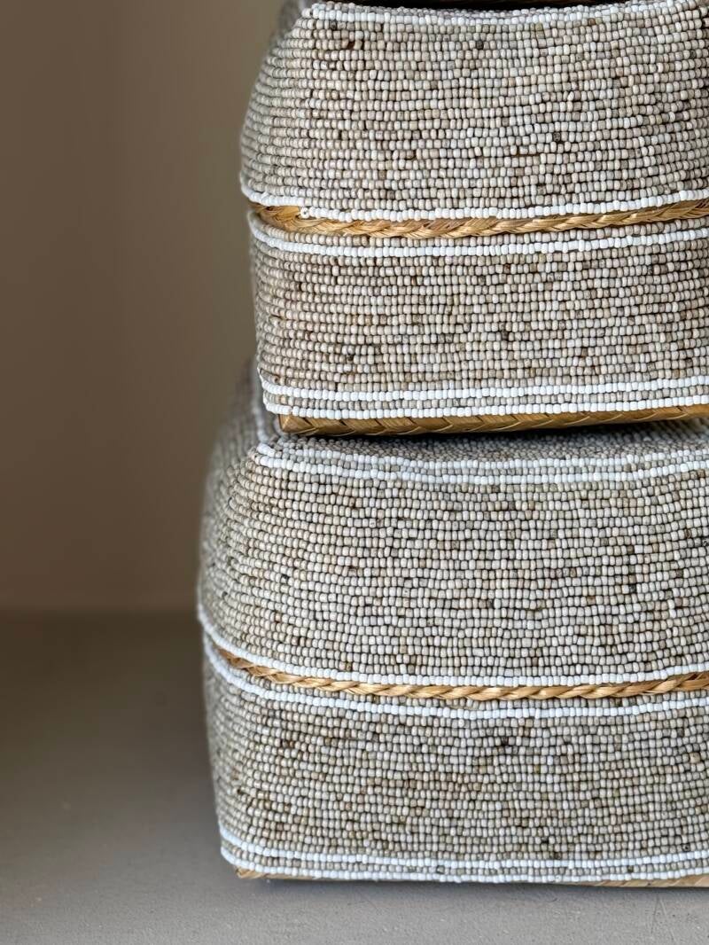 Set van 3 - Offermandjes Taupe