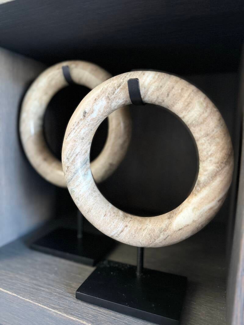 Marmeren ring - Bruin/Beige