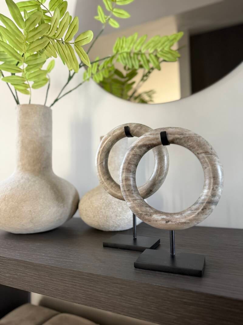 Marmeren ring - Bruin/Beige